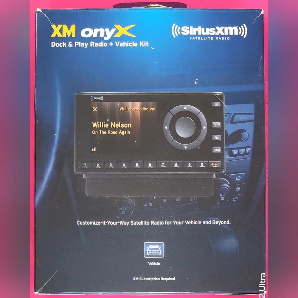 Sleek Black Satellite Radio Receiver with Digital Display